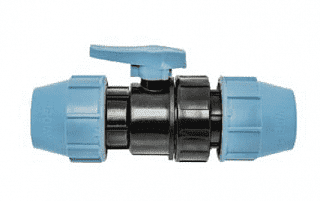 Кран шаровый 40x40 для труб ПНД UNIDELTA