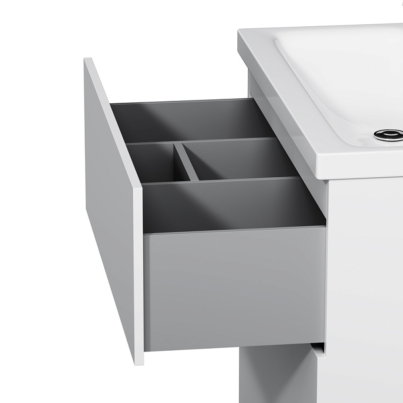 M90FSX07522WG32 База под раковину напольная 75 см 2 ящика push-to-open цвет: белый глянец AM.PM Gem - Вид №4