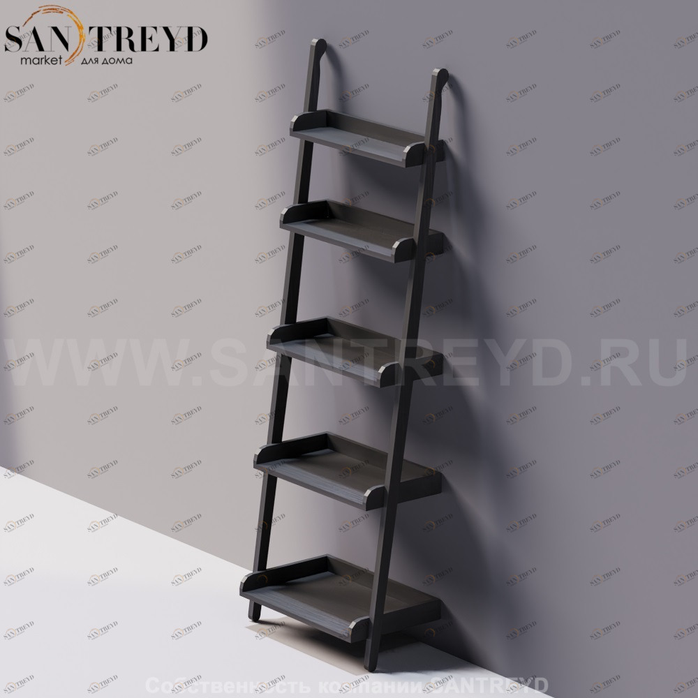 Agape STAIRS Конструкция с пятью полками под темный дуб ACOM0534NRW