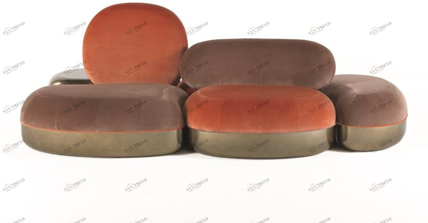 JCP UNIVERSE Модульный диван в бархате Belmer sun-id-1348372