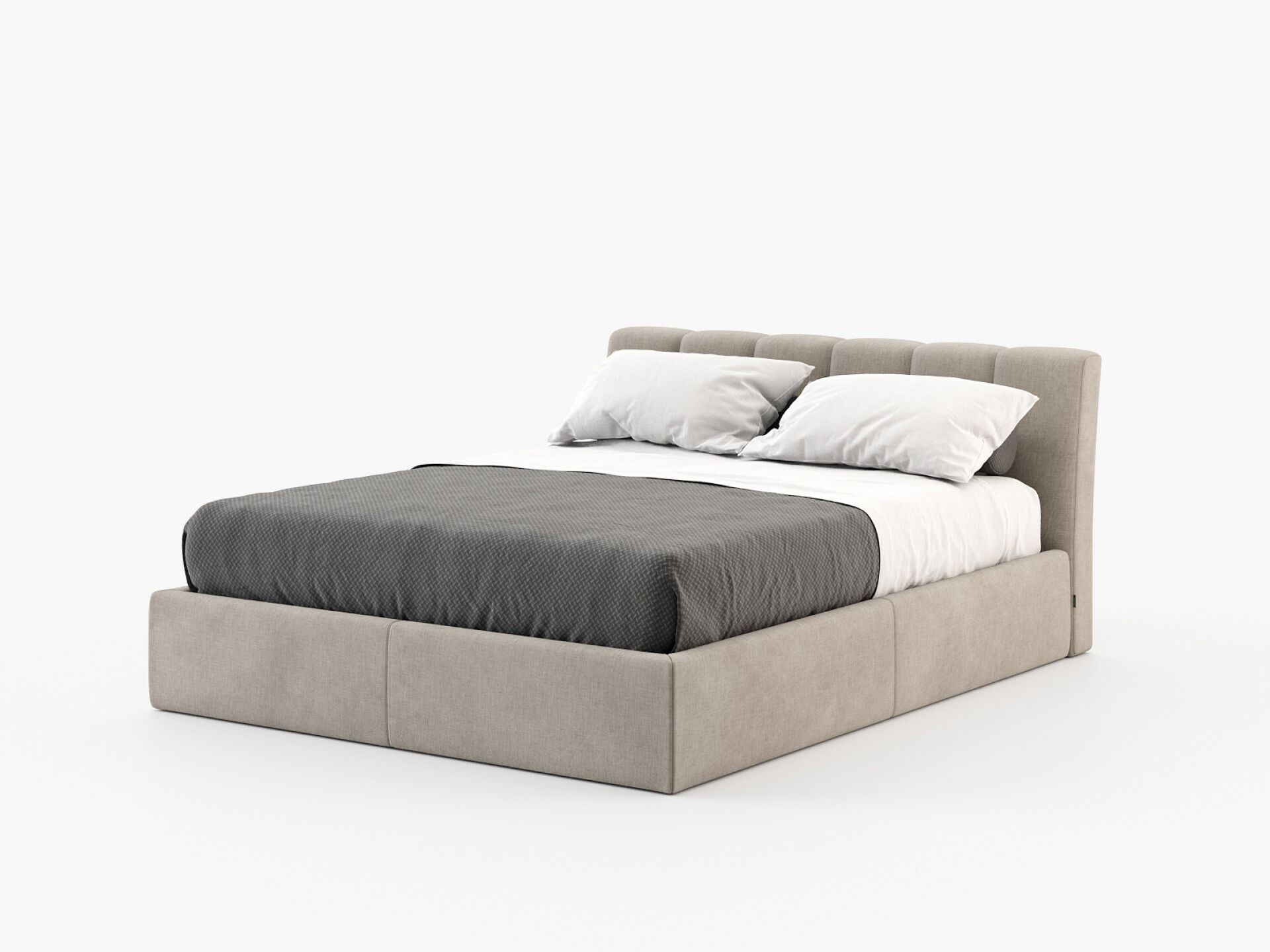 Двуспальная кровать из ткани с мягким изголовьем Laskasas ARCH-00031330 - Вид №7