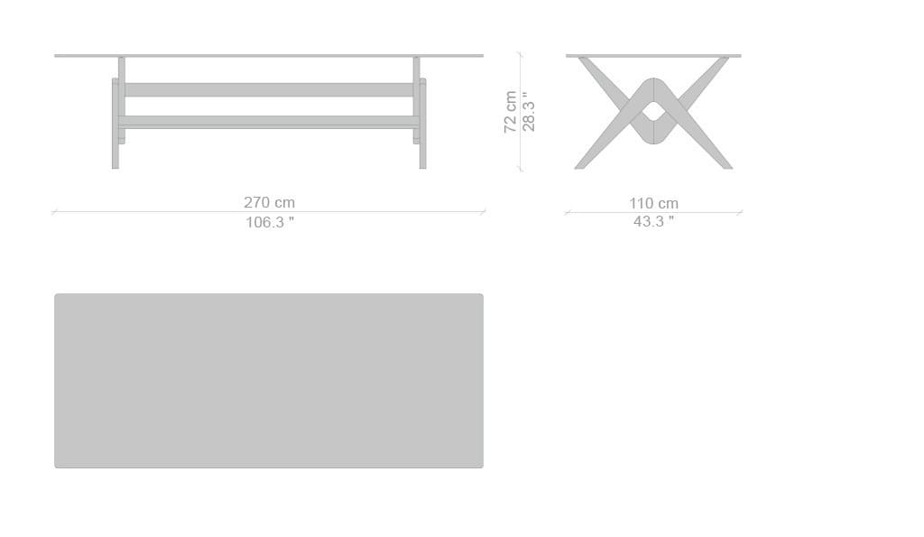 Деревянный и стеклянный стол CASSINA Капитолийский комплекс ARCH-00041818 - Вид №7