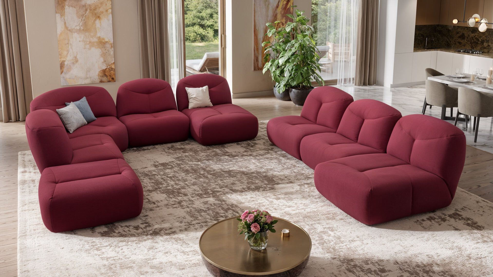 Угловой диван из ткани Sofanella Molise ARCH-00095235 - Вид №3