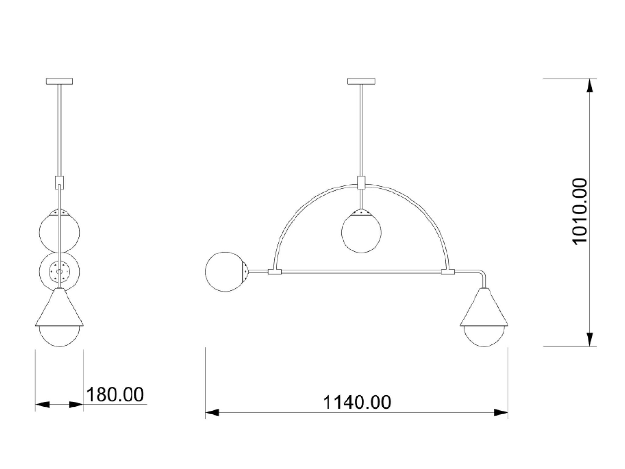 Светодиодный подвесной светильник из латуни и стекла Lampex Italiana LEONARDO ARCH-00072094 - Вид №1