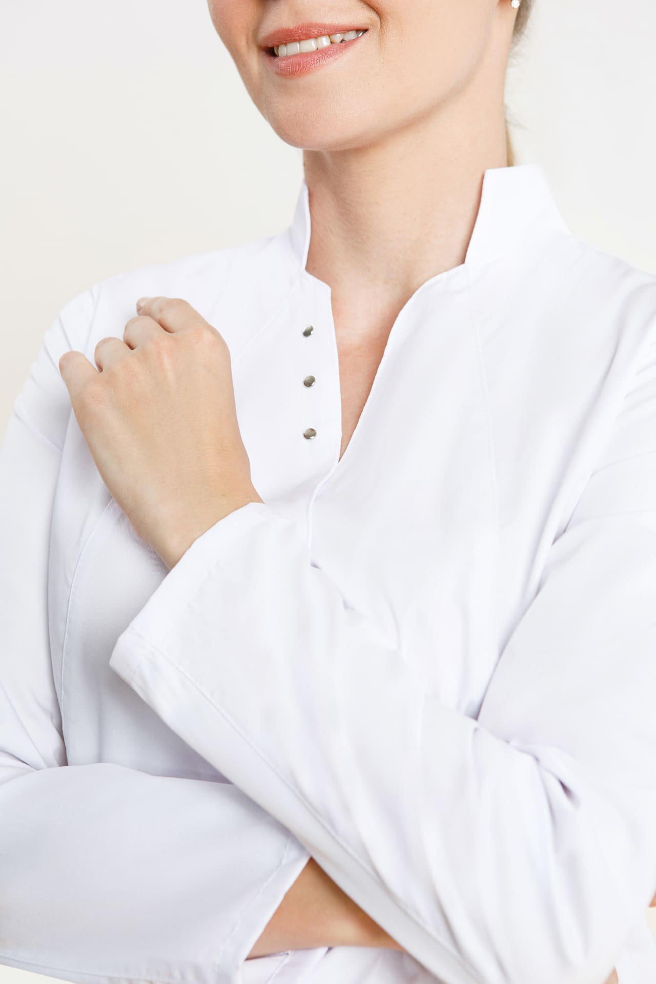 4957333 Халат "Элегант" белый  Медицинская одежда  размер 46 Спецодежда  - Вид №5