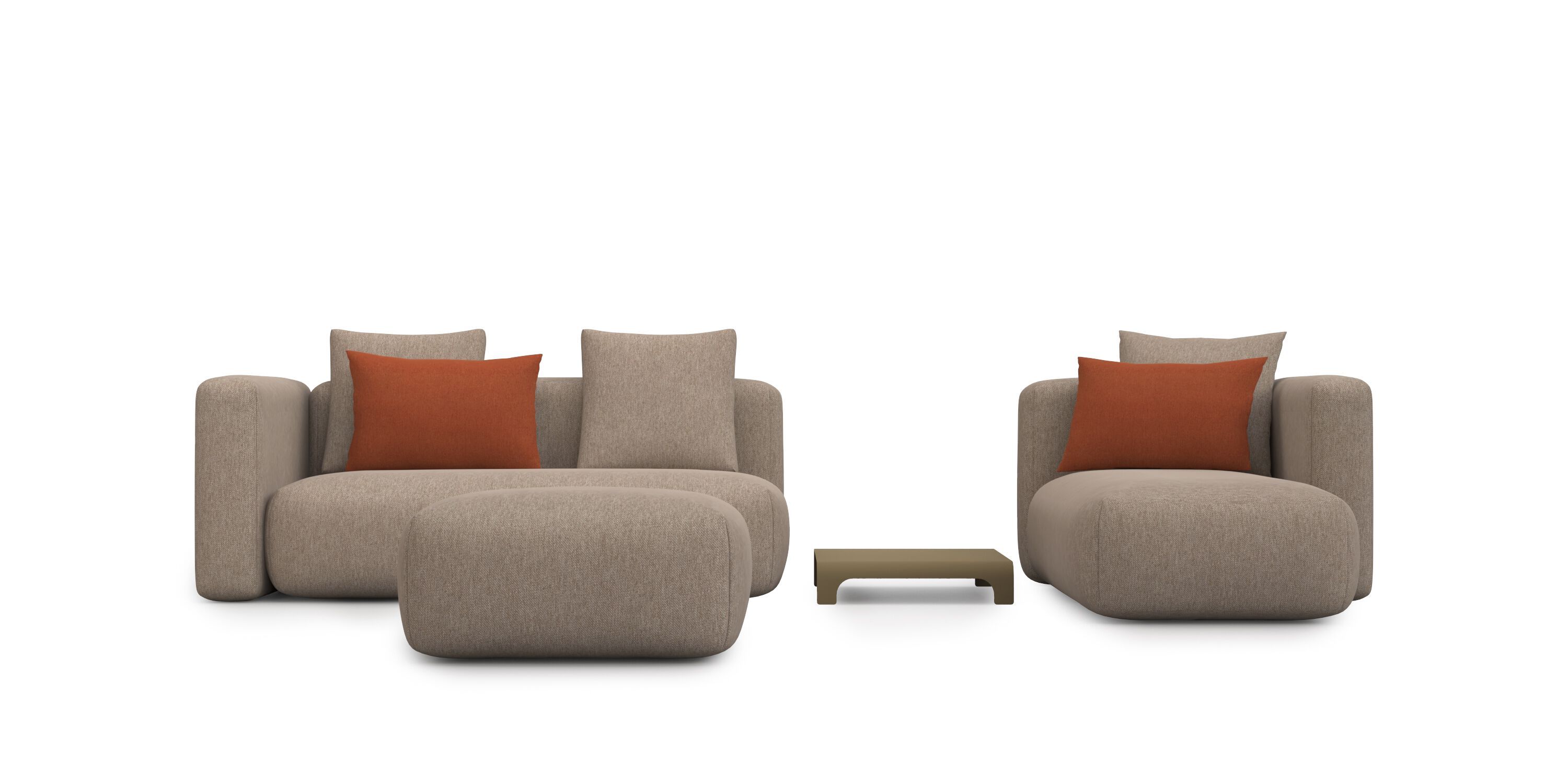 Тканевый диван с полуостровом HANNABI MODEL NO.20 TERRA ARCH-00099933 - Вид №2