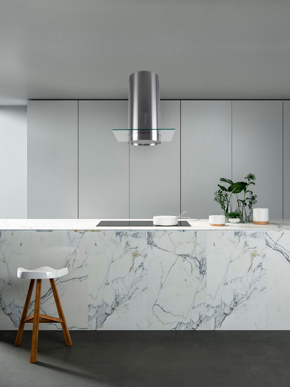 8130121 Вытяжка островная MBS MILTONIA 160 ISLAND GLASS серебристый/прозрачный STDN-0140940 - Вид №9