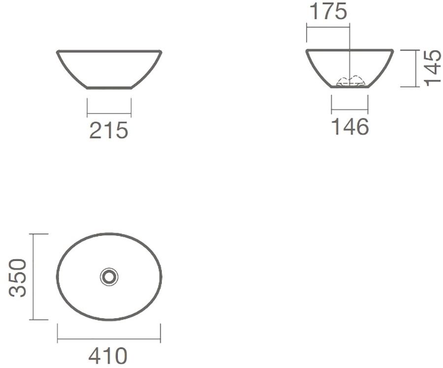 Овальная раковина-чаша Sanitana CUP 41 S10009950400000 ( CPLM1E )  - Вид №1