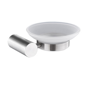 GFmark - Мыльница стеклянная с креплением к стене, из нержавеющей стали с резным креплением, код: 81004