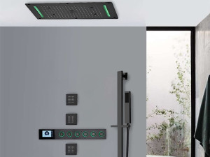 Светодиодный термостатический душ с 6 отверстиями