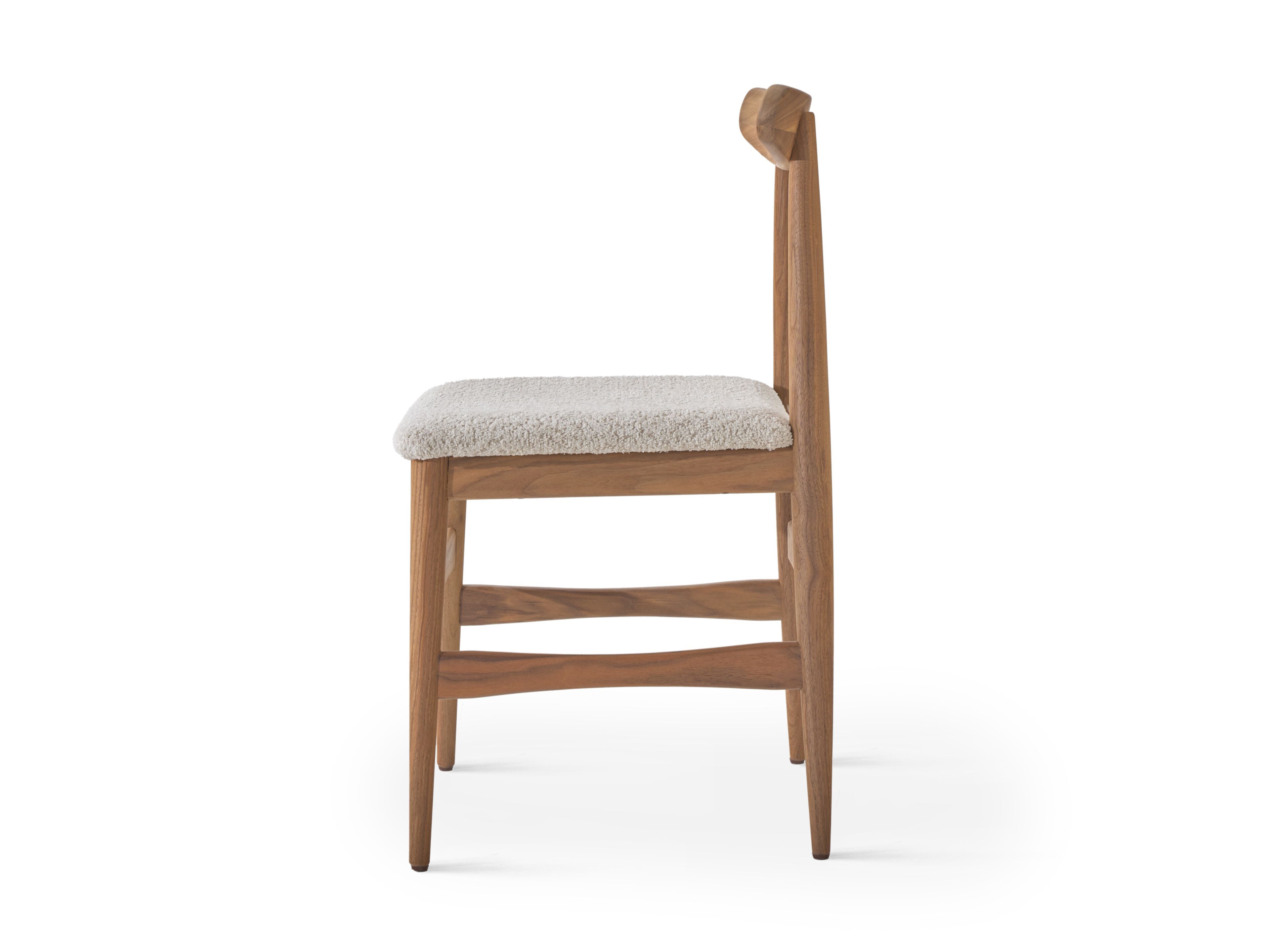 Мягкий стул из грецкого ореха Modesign BOLOGNA ARCH-00054881 - Вид №1