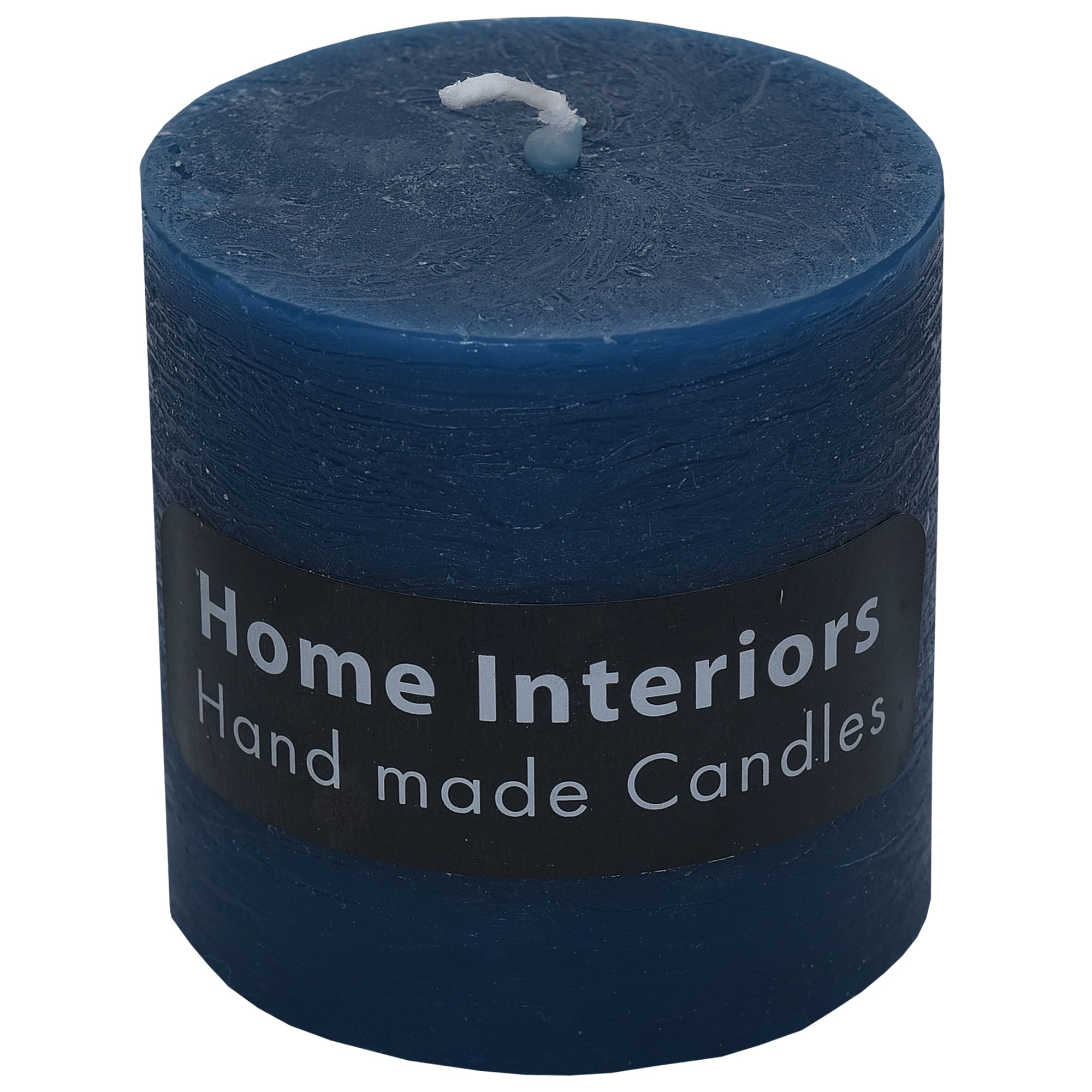 82606760 Свеча-столбик «Рустик» 7х8 см цвет тёмно-синий Santreyd 