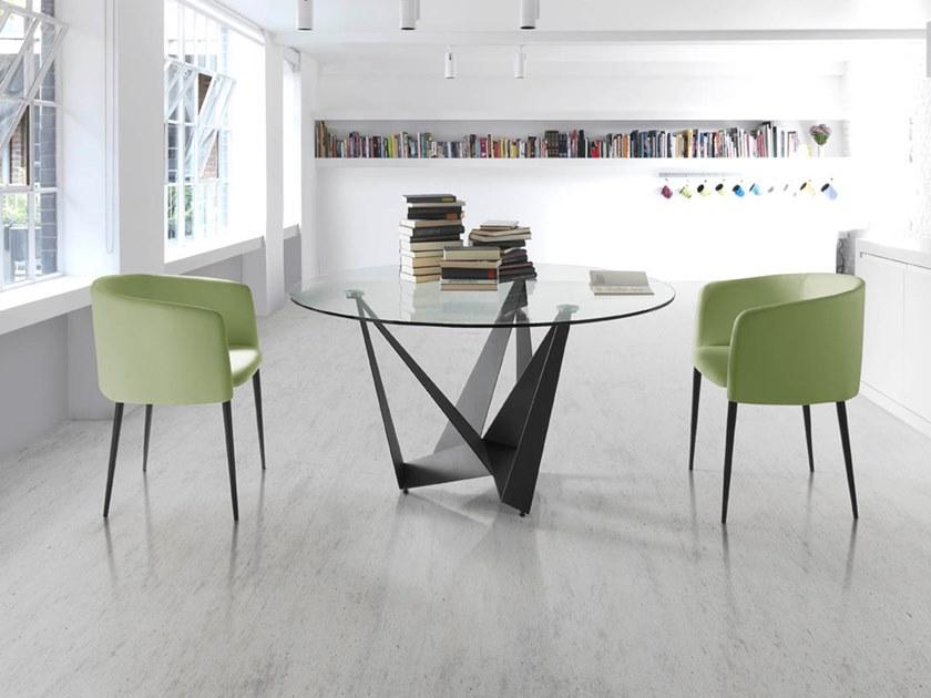 Angel Cerdá Круглый стол для гостиной из нержавеющей стали и стекла Loft tendencia 1045 Angel Cerda - Вид №2