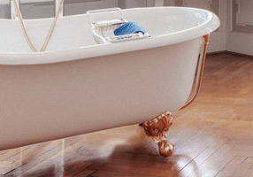 Gentry Home Bexley Cast iron bathtubs with feet Цветочный никель GH101966  - Вид №1