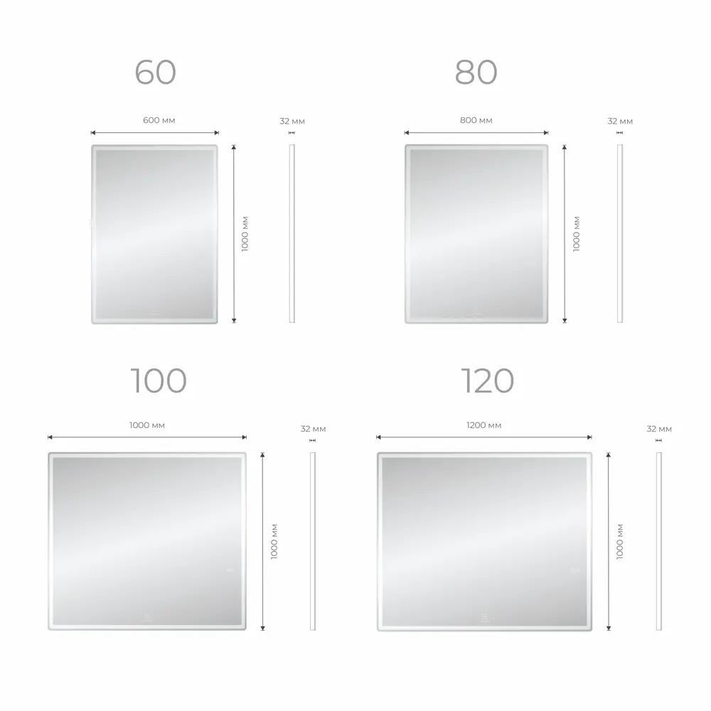 Зеркало для ванной Vigo Mirti Comfort с подсветкой 80x100 см STLM-2179305 - Вид №7