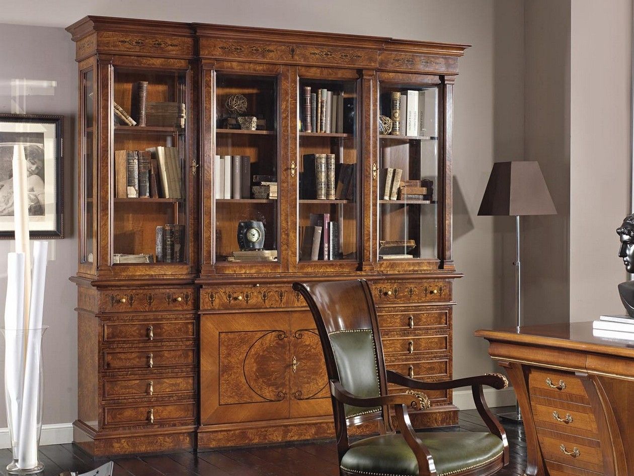 Отдельно стоящий книжный шкаф из массива дерева с ящиками GUERRA VANNI Timeless ARCH-00081687 - Вид №1