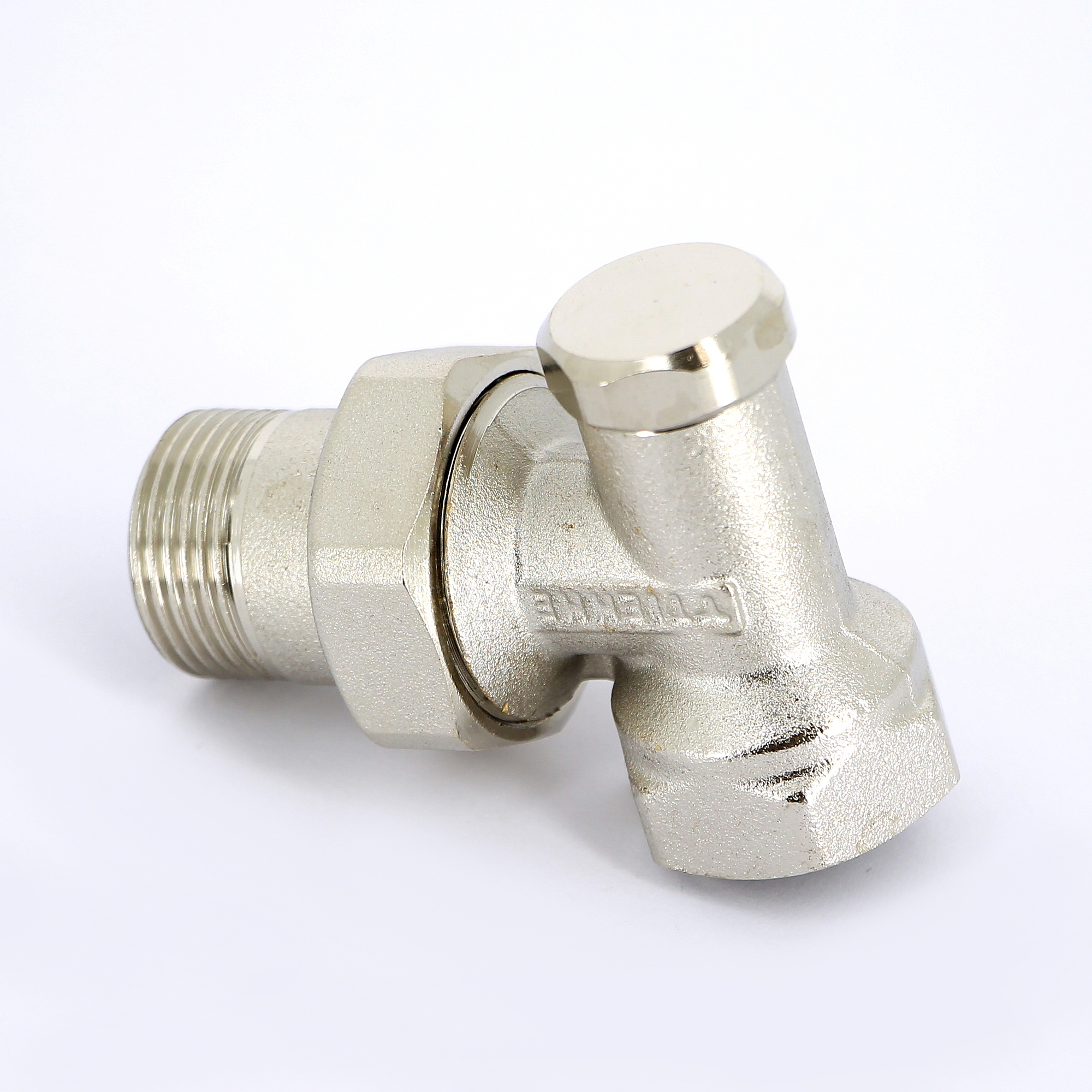 Вентиль НВ угловой для радиаторов обратный с разъемным соединением TIEMME 3/4" 3230013 - Вид №1