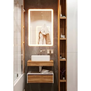 Зеркало для ванной Omega Glass Тип 4 SD924 с подсветкой 90x60 см прямоугольное