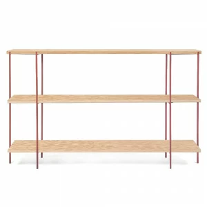 Стеллаж металлический медный, светлый дуб Florian copper INTELLIGENT DESIGN  260757 Бежевый;медный