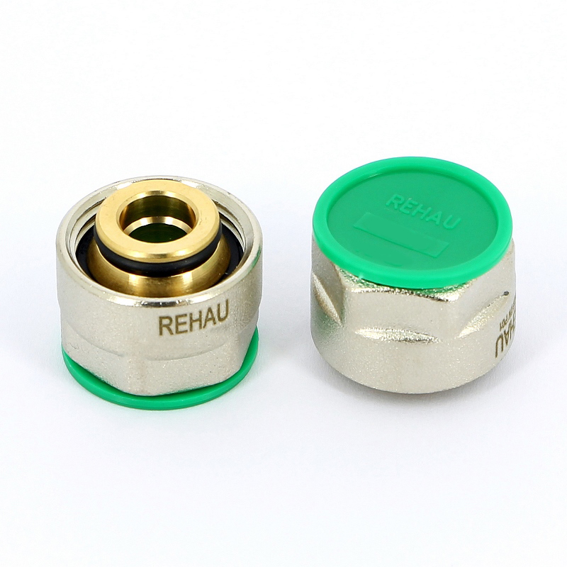 Соединитель обжим-В никелированный для трубы RAUTITAN stabil REHAU 3/4"х20(2,9) 266462003 - Вид №2