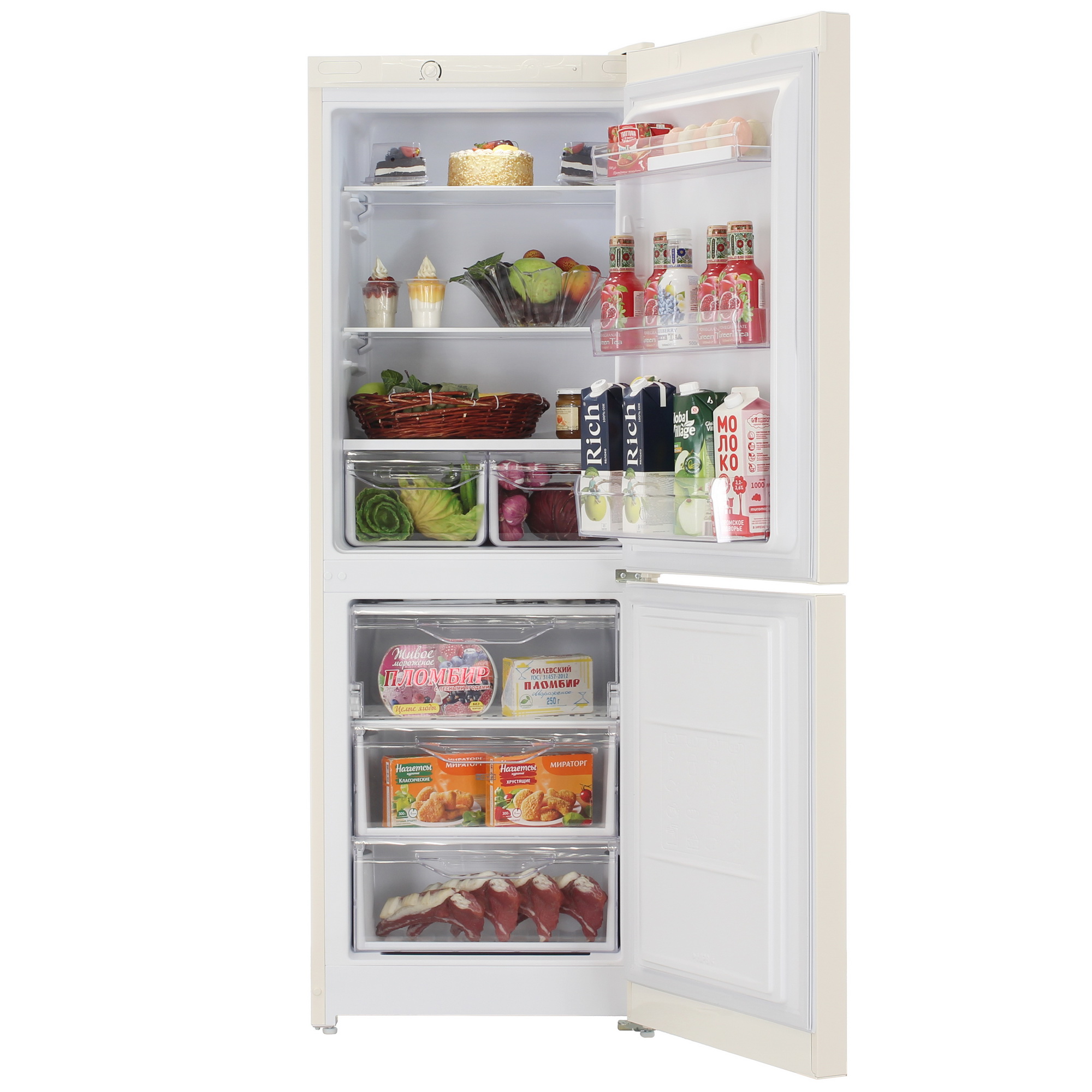 9244180 Холодильник с морозильником   Indesit DS 3160 E бежевый STDN-0093293 - Вид №5