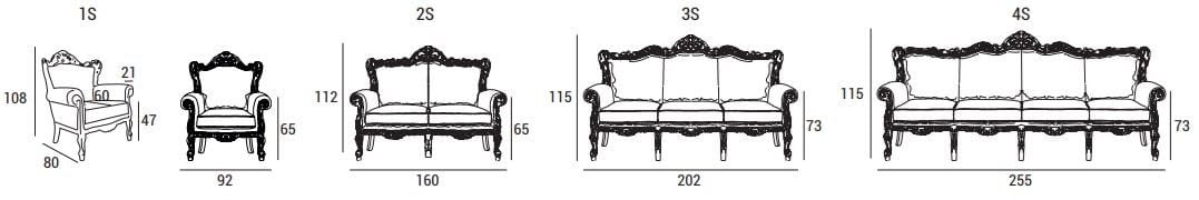 Тканевое кресло Domingo Salotti Barokko ARCH-00070276 - Вид №3