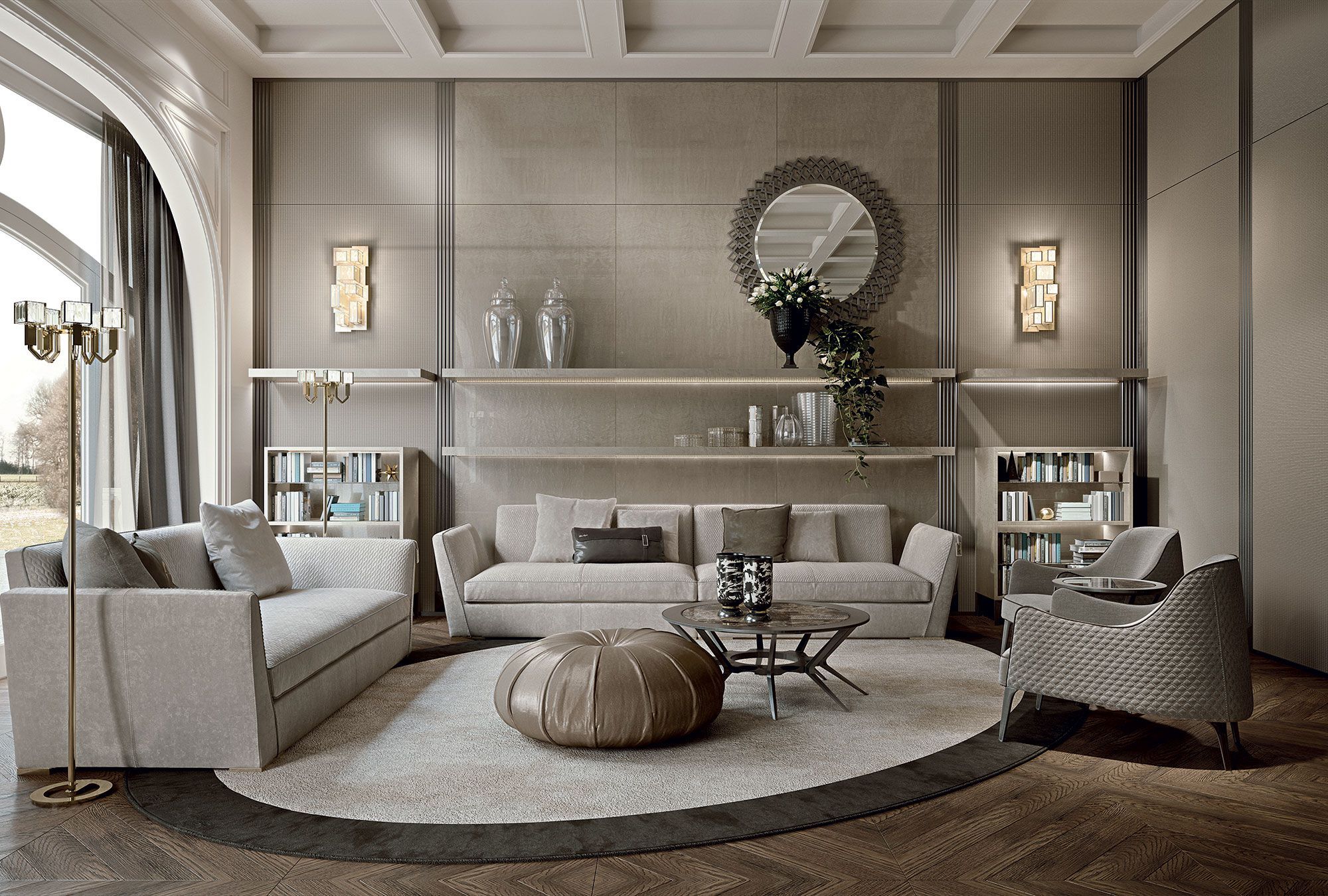 Модульный тканевый диван Vittoria Frigerio VISCONTI ARCH-00086175 - Вид №3