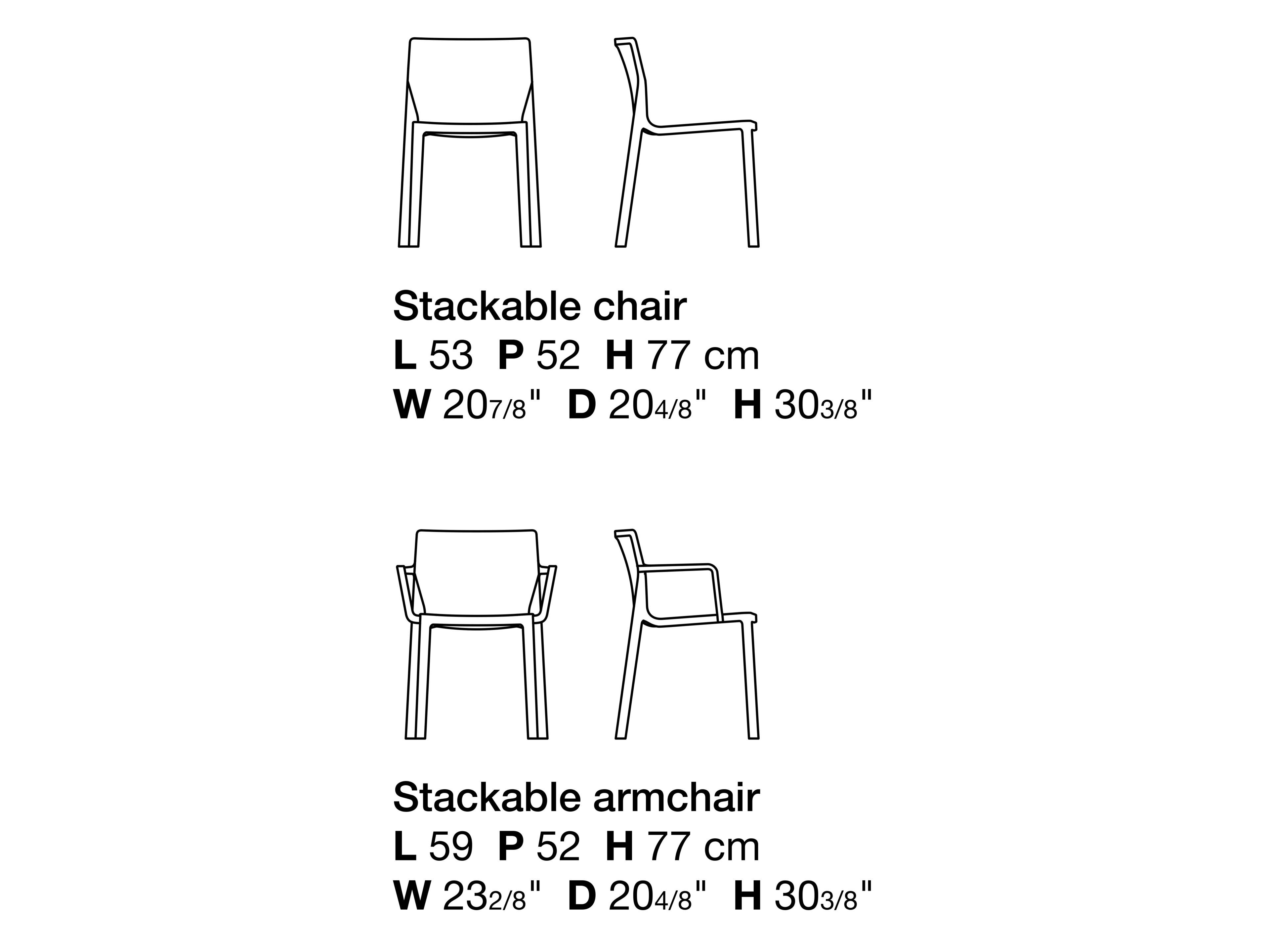 Рециркулированный пластиковый штабелируемый стул Kristalia LP ARCH-00031278 - Вид №21