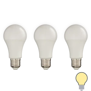 Набор умных ламп светодиодных Wi-Fi Osram Smart Plus E27 220-240 В 9 Вт груша матовая 806 лм теплый белый свет 3 шт 89143933 STLM-2054765