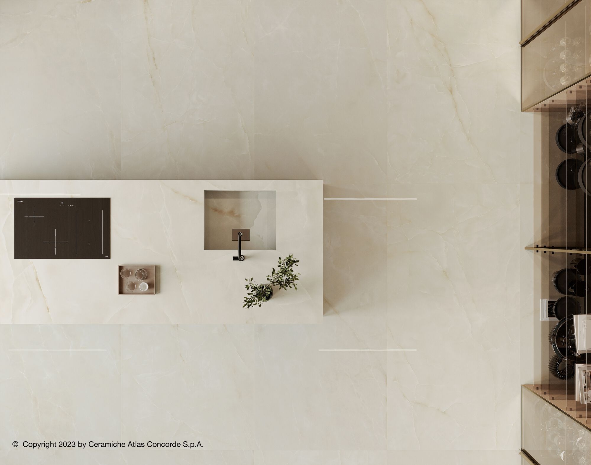 Напольное / керамогранит с эффектом оникса Atlas Concorde Marvel Onyx ARCH-00100320 - Вид №17