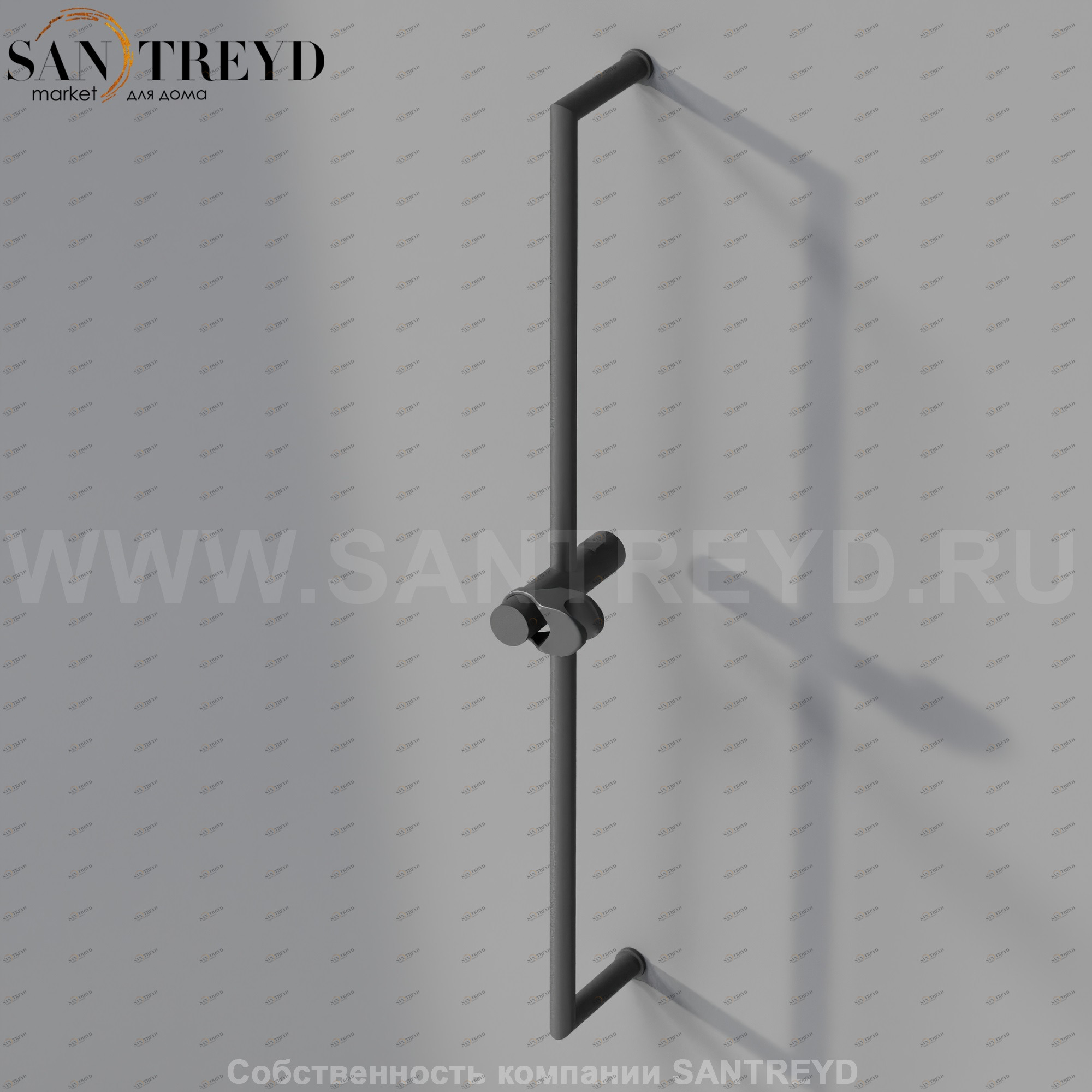 Подвижный фиксатор для ручного душа MET0046RE FEZ 2 черный матовый Agape