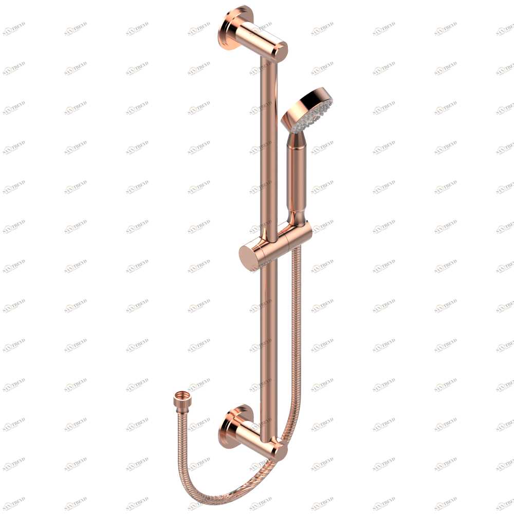 G2P-58A Душ ручной стильный встраиваемый в стену, 60 cм штанга, шланг и крючок и без вывода для душа Thg-paris Froufrou с рукоятками Розовое золото G2P 58A CAT.F