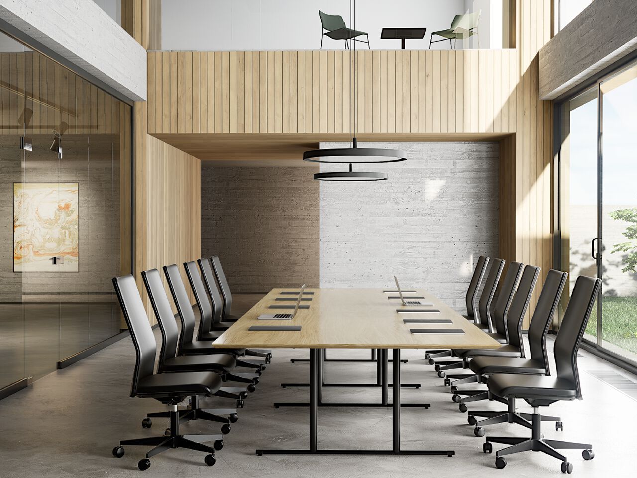 Вращающееся офисное кресло с колесами Howe MN1 ARCH-00102896 - Вид №1