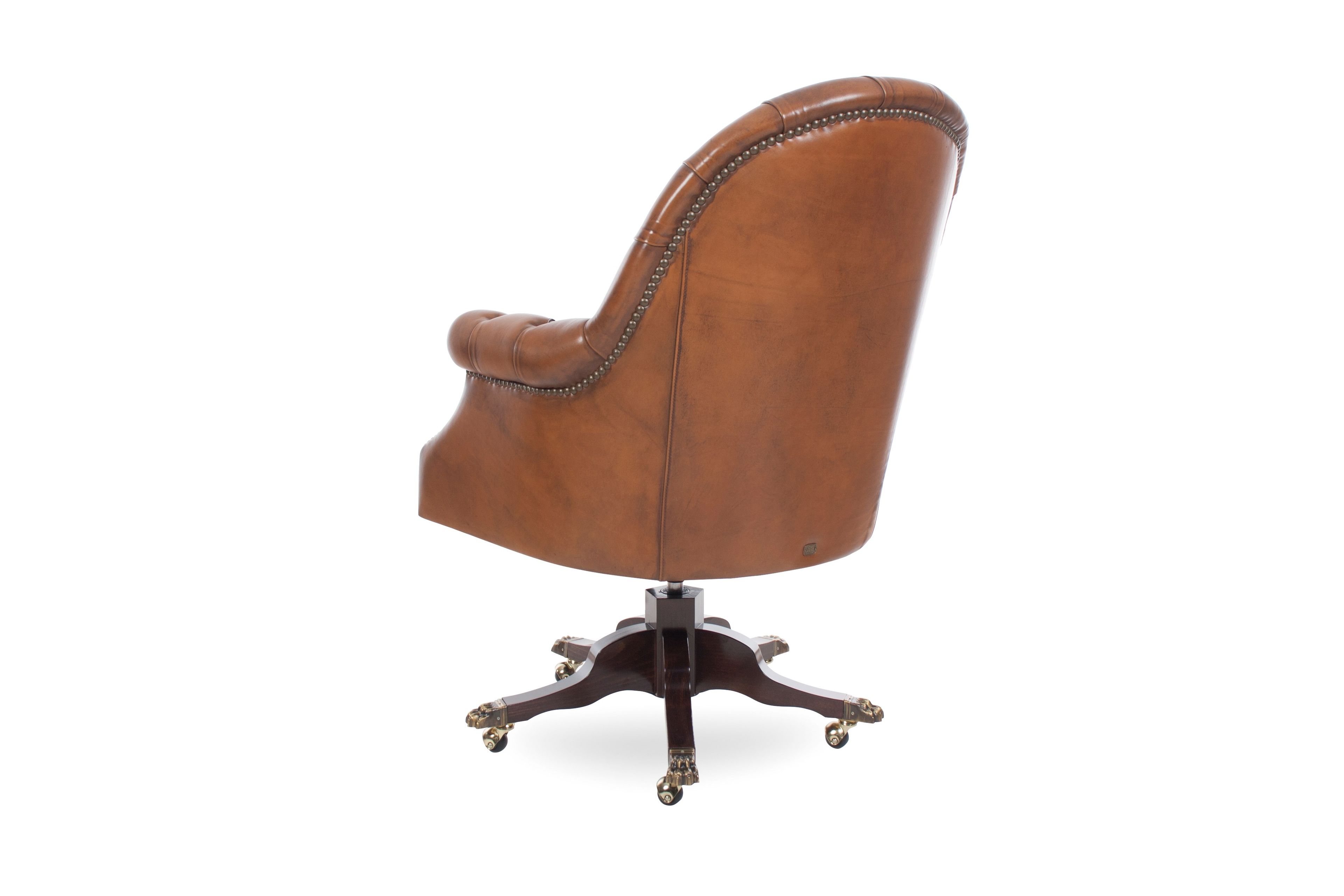 Офисное кресло с регулируемым по высоте кожаным подлокотником с 5 спицами CREARTE COLLECTIONS Gobernor Origins ARCH-00042664 - Вид №5