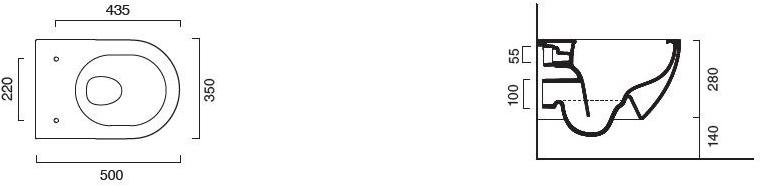 Подвесной унитаз настенный Белый CERAMICA CATALANO Sfera Италия sun-id-1442913 - Вид №10