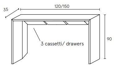 ALBEDO Лакированная прямоугольная консоль из мдф с ящиками Praia sun-id-1507334 - Вид №11