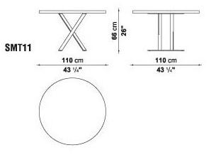 Maxalto Круглый стол из стали и дерева Max sun-id-1355039 - Вид №2