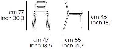 Midj Стул из ткани Pippi sun-id-1347186 - Вид №7
