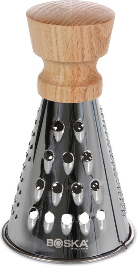 10599405 Boska Тёрка для сыра настольная круглая Boska "Осло мини" Д8,5хН15см,сталь, дуб, п/у Сталь 