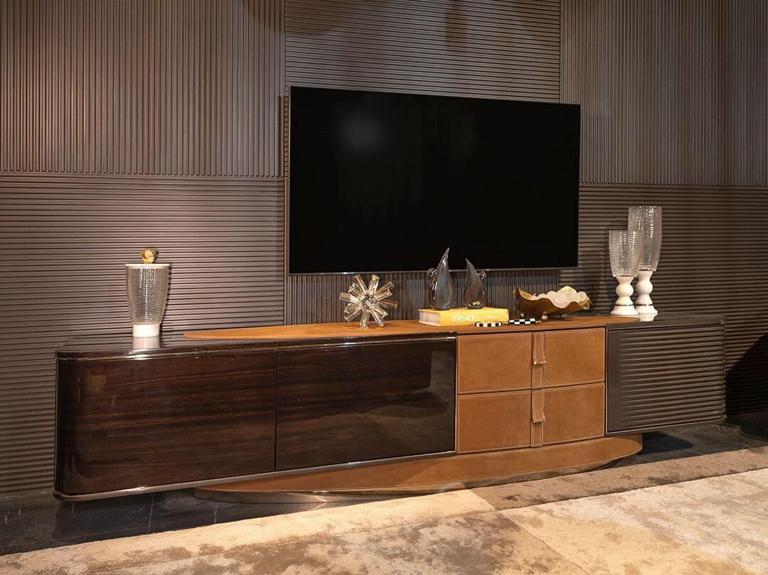 Низкий шкаф для телевизора с ящиками Zebrano Niks ARCH-00121095 - Вид №3