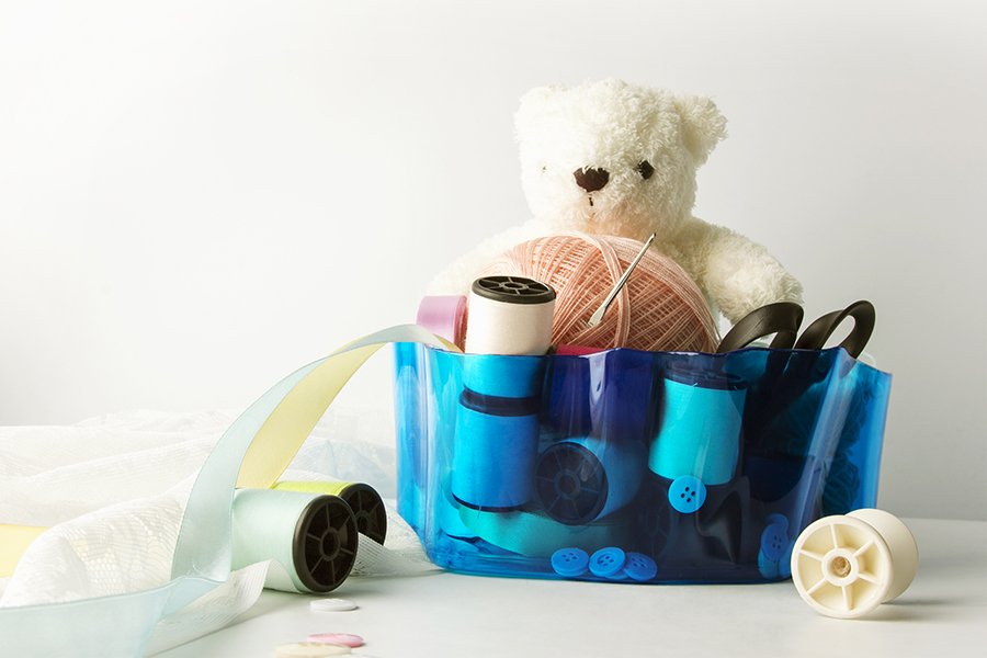 Органайзер голубой прозрачный маленький Flow QUALY  00-3872244 Голубой;прозрачный  - Вид №1