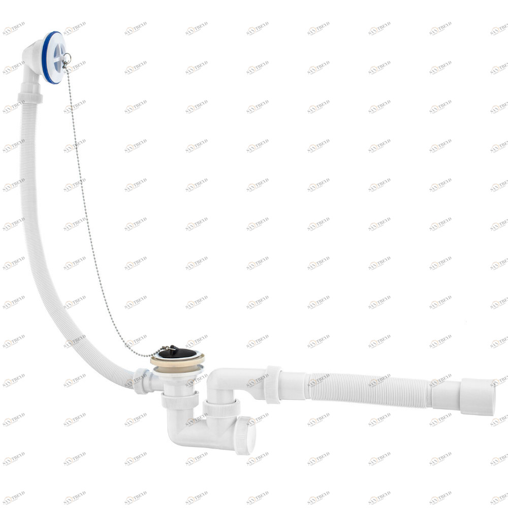 Сифон "Универсал" (30980241) для ванн, пластиковые чашки,гофротруба 40х40/50 L.800 мм 30980241 Santreyd 