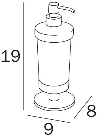 INDA® Дозатор для мыла из матового стекла Touch A4667z - Вид №1