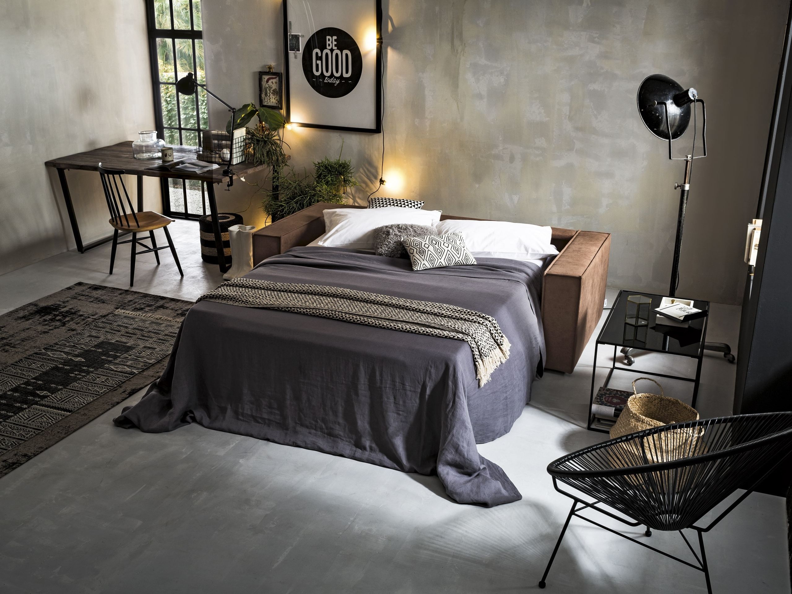 Двуспальный диван-кровать из ткани Felis Day &amp ARCH-00069789 - Вид №1