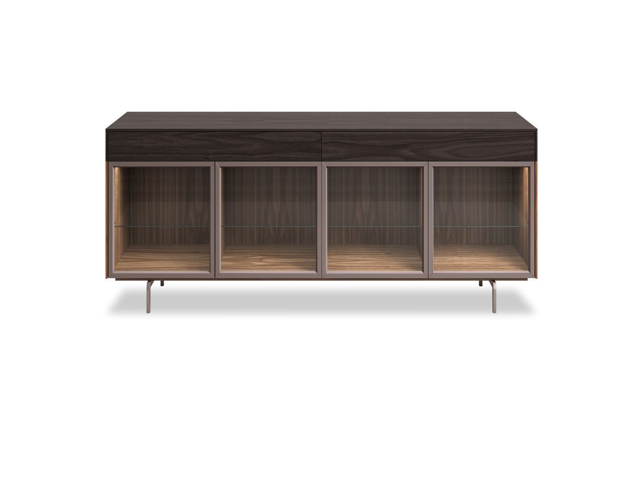 Шкаф из дерева и стекла с распашными дверцами и ящиками Hurtado Evolution ARCH-00137667 - Вид №2