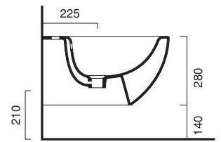 1bsli00 Биде подвесное NEW LIGHT CERAMICA CATALANO - Вид №5