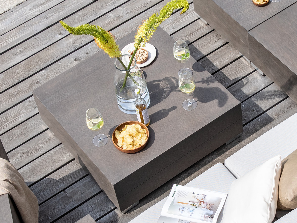 68.00.0129 Стол для отдыха со стеклянной столешницей Bellini + Long Island - 90 x 90 Mbm - Вид №3