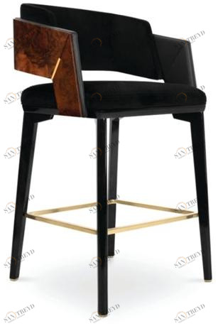 LUXXU Высокий табурет с обивкой из бархата Galea sun-id-1388078