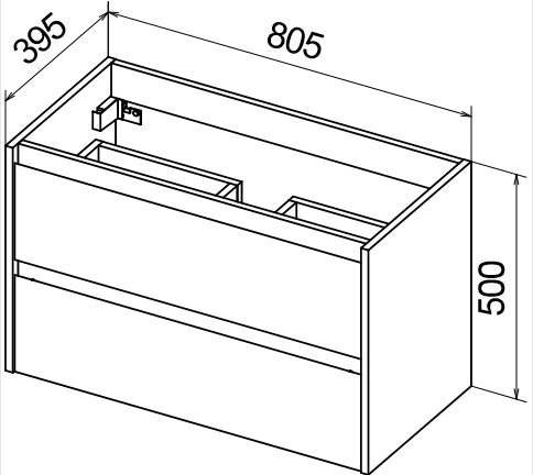 Мебель для ванной комнаты BelBagno KRAFT 39-800 Pietra Grigio  - Вид №2