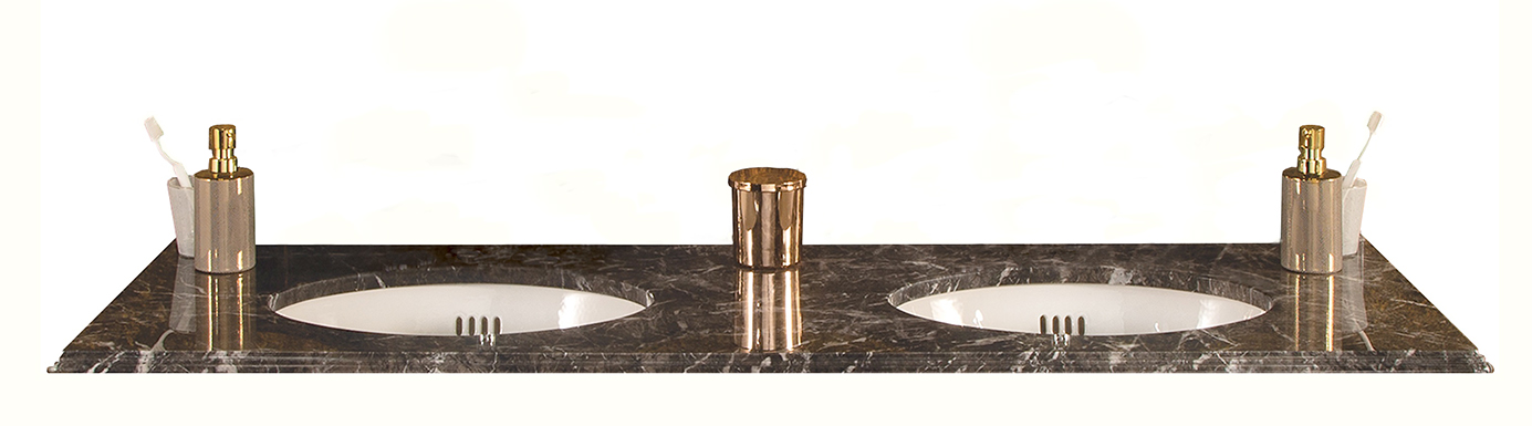 TCMAR15000WH Столешница из мрамора 1500 мм Без отверстия под смеситель Thomas Crapper  - Вид №1